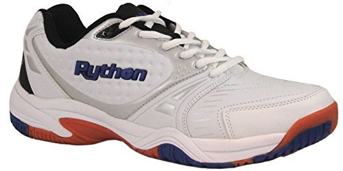 Python Men's Deluxe Indoor (Low) Racquetball Shoe (Non-Marking) 6.0 (D) US White