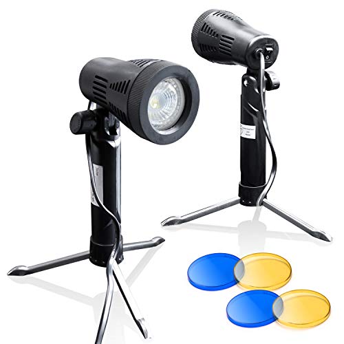 LimoStudio 2 Sets Photography Continuous 5500K LED Portable Light Lamp for Table Top Studio with...