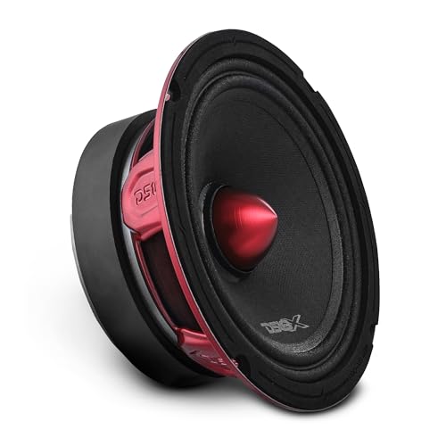 DS18 PRO-X6.4BM Loudspeaker - 6.5', Midrange, Red Aluminum Bullet, 500W Max, 250W RMS, 4 Ohms -...