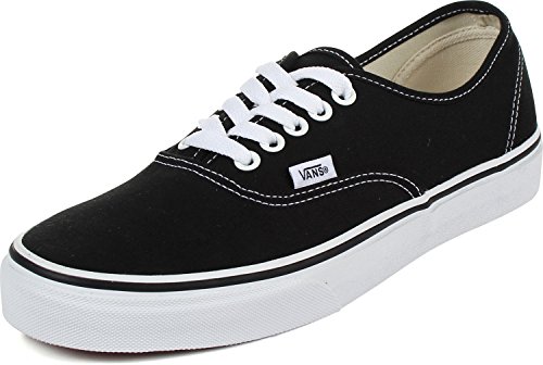 Vans Unisex Authentic Solid Canvas Skateboard Sneakers (6.5 D(M) US, Black)
