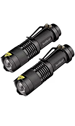 ROCKBIRDS LED Flashlight, High Lumen Handheld Light with 5 Modes, Zoomable Flashlight for Home...