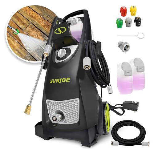 Sun Joe Electric Pressure Power Washer, 2030 PSI, 1.2 GPM, Dual Soap Tanks, SPX3000, Black