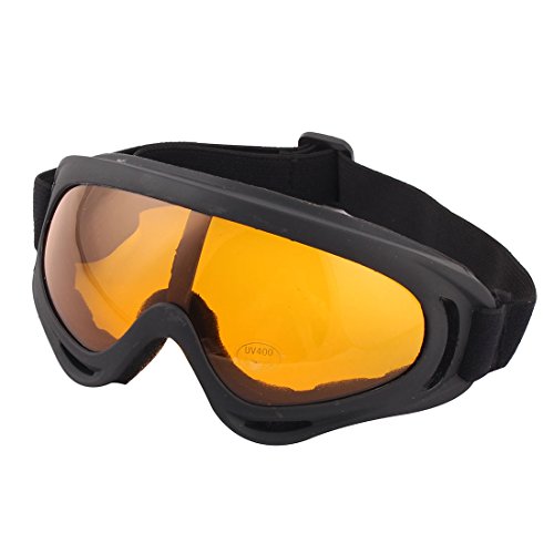 Snowboarding Black Frame Amber Color Uni Lens Goggles by Como