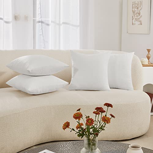 Deconovo Pillow Covers 18x18, No Insert - 4 PCS Faux Linen Cushion Covers Blank Pillow Covers, Throw...