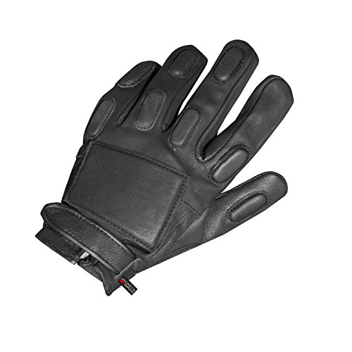 New Men's Genuine Police Force Motorcycle Leather Tactical Gloves Black XL