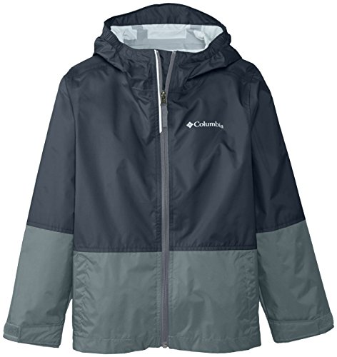 Columbia Big Boys' Trail Trooper Rain Jacket, Black, Small