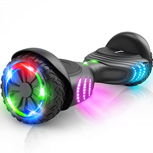 TOMOLOO Hoverboards for Kids Ages 6-12, 6.5' Two-Wheel All Terrain Off Road Hoverboard for Adults...
