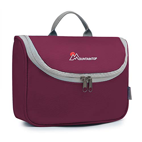 MOUNTAINTOP Toiletry Bag for Camping Travel Men Women Water-resistant with Hanging Hook, 7.1 x 2.4 x...