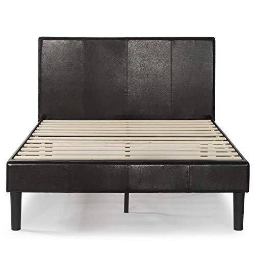 Zinus Gerard Faux Leather Upholstered Platform Bed Frame / Mattress Foundation / Wood Slat Support /...