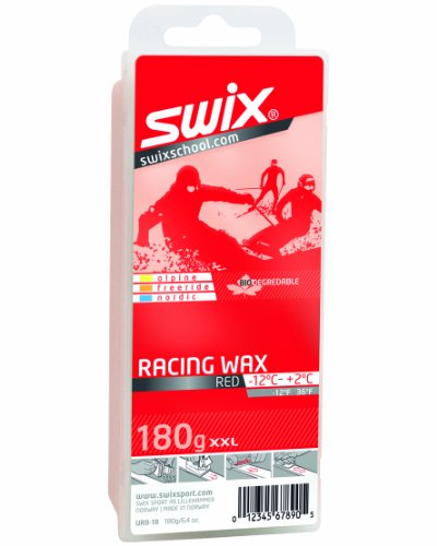 Swix Bio Degradable Ski/Snowboard Average Temperature Wax (180g Bar), Red