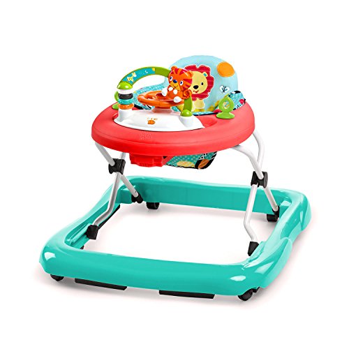 Bright Starts Roaming Safari Walk-A-Bout Walker with Easy Fold Frame for Storage, Ages 6 months +