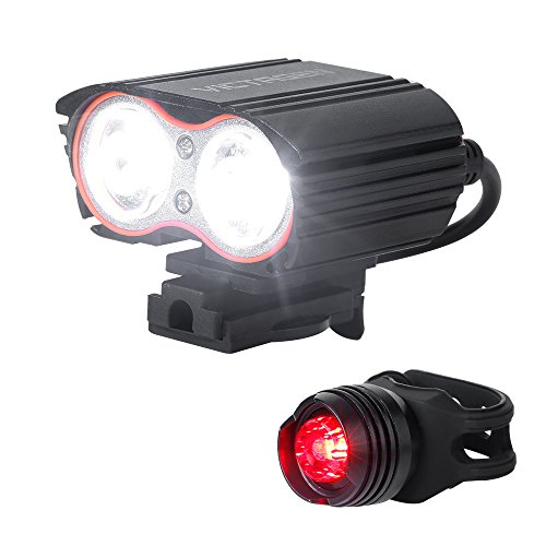 Victagen Bike Light Front &Tail Light,Super Bright 2400 Lumens, Bicycle Headlight USB...
