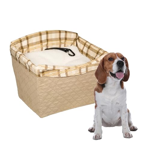 PetSafe Happy Ride Quilted Dog Safety Seat - Dedicated Pet Car Seat for Safer Travel - Elevated Pet...