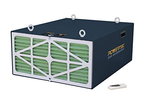 POWERTEC AF1044 Remote Controlled 3-Speed Air Filtration System (556/702/1044 CFM)