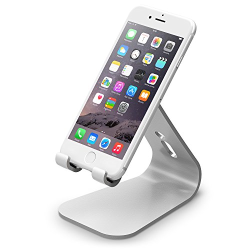 elago M2 Phone Stand [Silver] - Premium Aluminum, Angled for Video Calls, Cable Management, Aluminum...