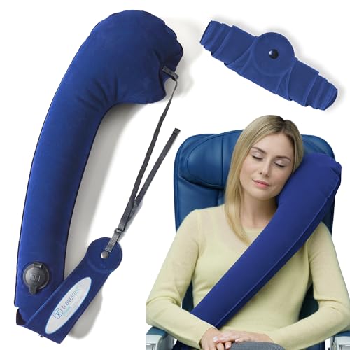 TRAVELREST Ultimate Travel, Neck & Body Pillow - Strap to Plane & Car Seat - Compact, Comfort and...