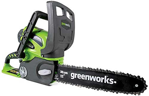 GreenWorks 40V 12-Inch Cordless Chainsaw, Tool Only, 20292