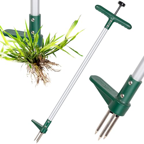 Walensee Weed Puller, Stand Up Weeder Hand Tool, Long Handle Garden Weeding Tool with 3 Claws, Hand...