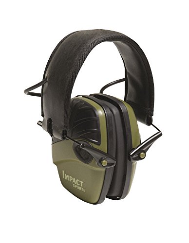 Howard Leight by Honeywell Impact Sport Sound Amplification Electronic Shooting Earmuff, Green