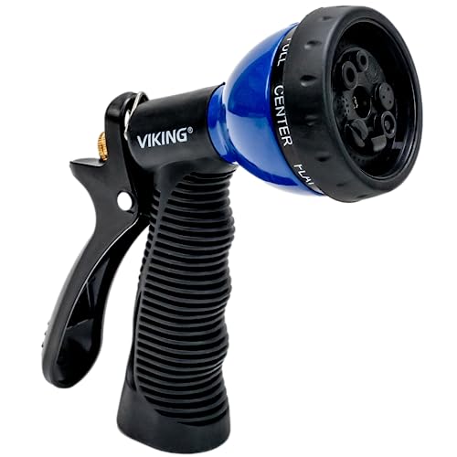 VIKING Hose Nozzle, Garden Hose Nozzle with 8 Spray Patterns, Adjustable and Heavy Duty for Washing...