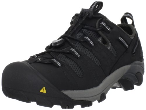 KEEN Utility Men's Atlanta Cool Low Steel Toe Work Shoe, Black/Dark Shadow, 11 Medium US