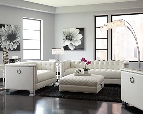 Coaster Home Furnishings Chaviano Tufted Loveseat White