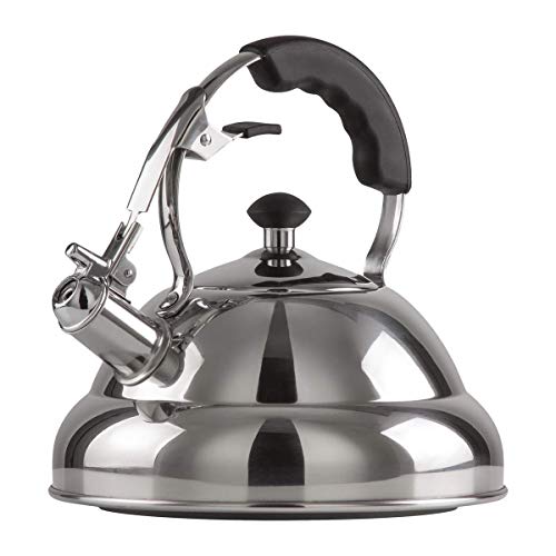 Chef's Secret 2.75-Quart T-304 Stainless-Steel Tea Kettle, a Powerfully Conductive Boiling Vessel...