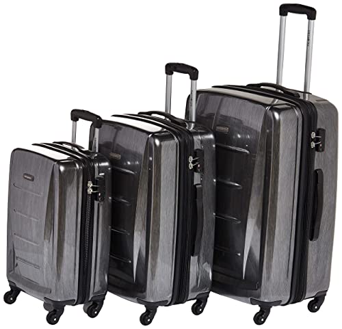 Samsonite Winfield 2 Hardside Expandable Luggage with Spinner Wheels, Charcoal, 3-Piece Set...