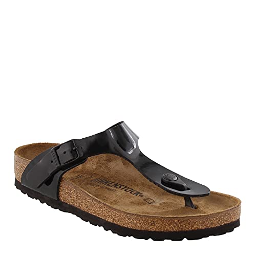 Birkenstock Women's GIzeh Thong Sandal, Black Patent, 40 M EU/9-9.5 B(M) US