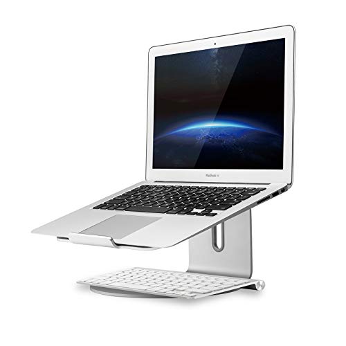 UPERGO Aluminum Laptop Stand with Swivel Base(AP-2S), Silver