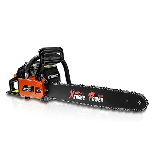 XtremepowerUS 22' inch 2.4HP 45cc Gasoline Gas 2-Stroke Chainsaw Cutting Wood Cutter Industry Engine...