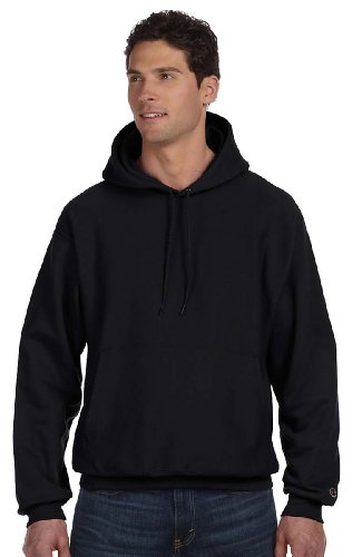 Champion Reverse Weave 12 oz. Pullover Hood, Large, BLACK