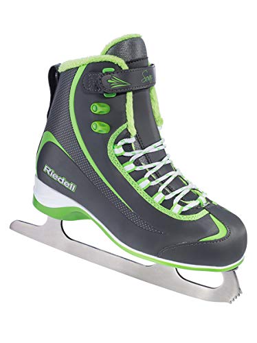 Riedell 625 Soar / Mens Beginner/Soft Figure Ice Skates / Color: Gray and Lime / Size: 12