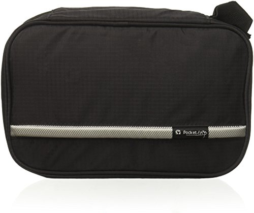 Pockettrip Hanging Toiletry Kit Clear Travel BAG Cosmetic Carry Case Toiletry (Black)