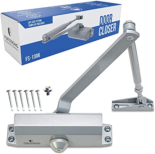 FORTSTRONG Door Closer (Silver) - Automatic Door Closer Commercial or Residential - UL Listed Grade...