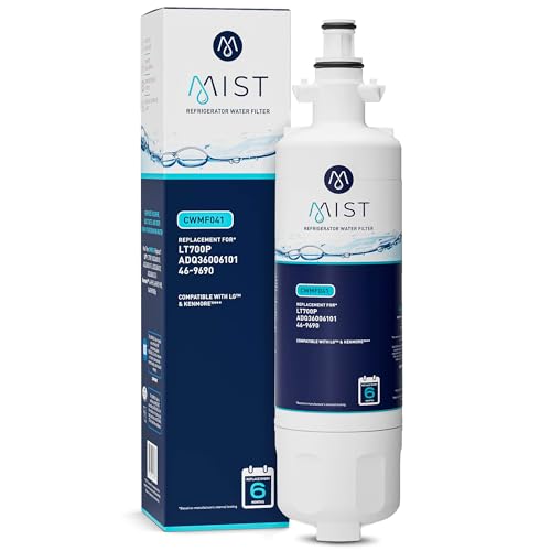 Mist ADQ36006101 Refrigerator Water Filter Replacement for LG LT700P, ADQ36006102, Kenmore 469690,...