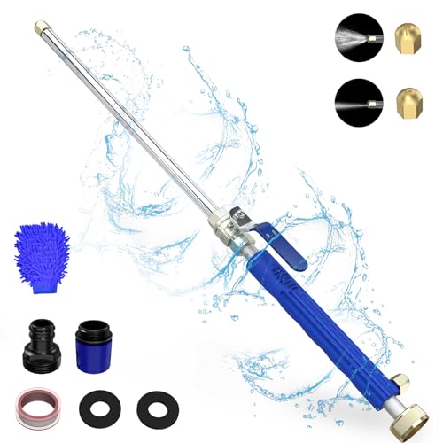 Buyplus Hydro Jet Power Pressure Washer Wand - Portable High Pressure Water Gun, Extendable Garden...