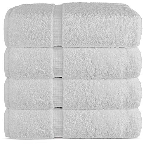 Chakir Turkish Linens 100% Cotton Premium Turkish Towels for Bathroom | 27'' x 54'' (4-Piece Bath...