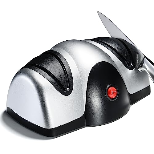 Sagler Electric Kitchen Knife Sharpener - 2 Stage Knife Sharpener with Sapphirite Wheels - Repair,...