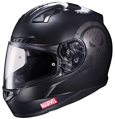 HJC CL-17 Motorcycle Helmet Marvel Series The Punisher Black X-Large