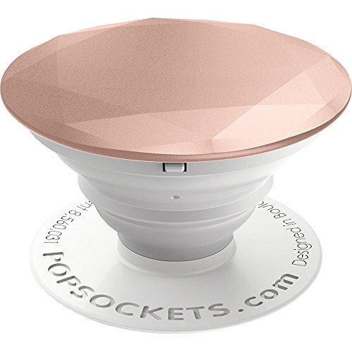 PopSockets: Collapsible Grip & Stand for Phones and Tablets - Metallic Diamond Rose Gold