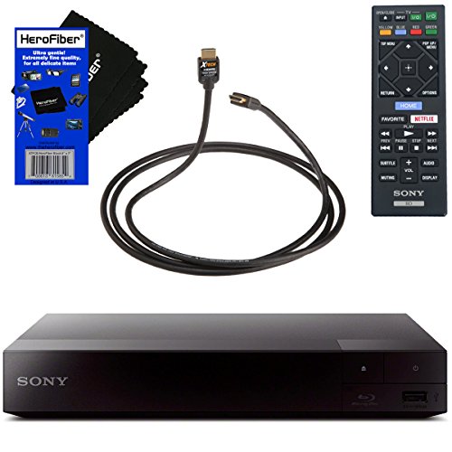 Sony BDP-S3700 Blu-Ray Disc Player with Built-in Wi-Fi + Remote Control, Bundled with Xtech...