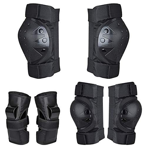 DOMEANYWAY Kids Skateboard Cycling Knee Pads Set - Protective Gear Set Elbow Pads Wrist Guards for...