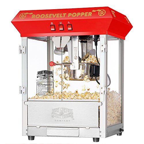 6010 Great Northern Red 8oz Roosevelt Antique Countertop Style Popcorn Popper Machine