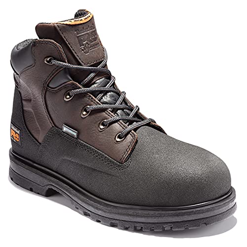 Timberland PRO Men's Powerwelt 6 Inch Steel Safety Toe Waterproof Industrial Work Boot, Dark Brown,...