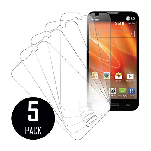 LG Optimus Exceed 2 Screen Protector Cover, MPERO Collection 5 Pack of Clear Screen Protectors for...