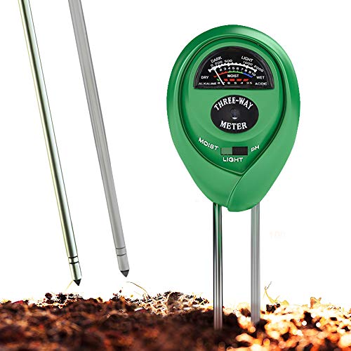 Soil pH Meter, 3-in-1 Soil Test Kit For Moisture, Light & pH, A Must Have For Home And Garden, Lawn,...