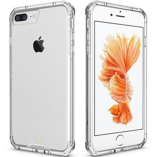 pajuva iPhone 7 Plus Case Clear, iPhone 8 Plus Case, PC+TPU Transparent Case Thin for iPhone 7/8...