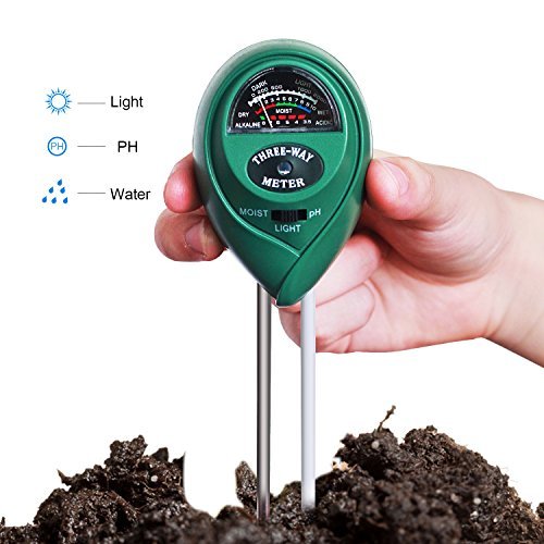 Hip2cart 3-in-1 Soil PH/Moisture Meter, with Light, PH & Acidity Meter for Gardening and Farming,...