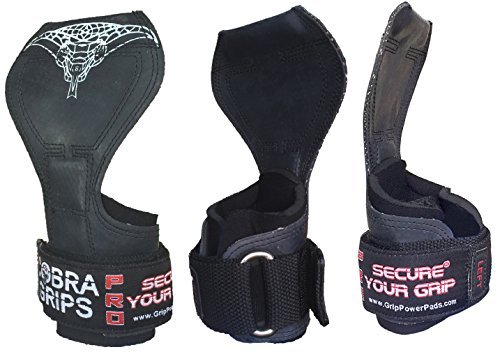 Cobra Grips PRO Weight Lifting Gloves Heavy Duty Straps Alternative Power Lifting Hooks for...